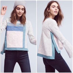 Anthropologie Postmark Pullover Metallic Sweater